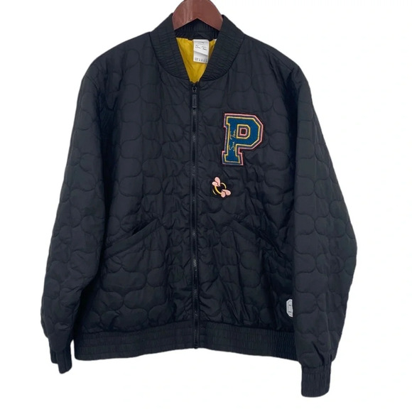Puma x Sue Tsai Varsity Jacket Womens Size‎ XL Black Embroidered Woven Full Zip - Picture 1 of 15